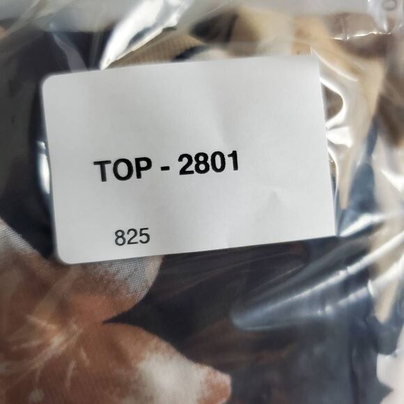 Adele & May Women’s XL Sheer Floral Poncho Blouse Black Beige Flowing Overlay - Picture 6 of 6